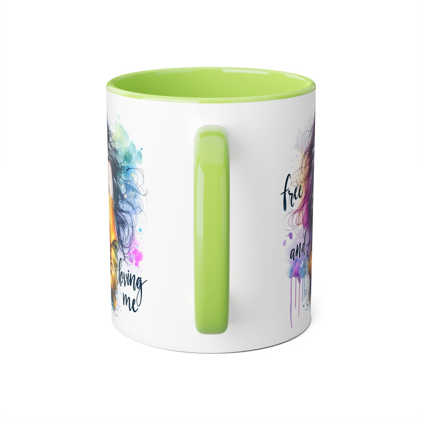Colorful Inspirational Accent Mug, Free and Loving Me Coffee Cup, Artistic Drinkware Gift for Her, Vibrant Daily Motivation, Birthday [...]