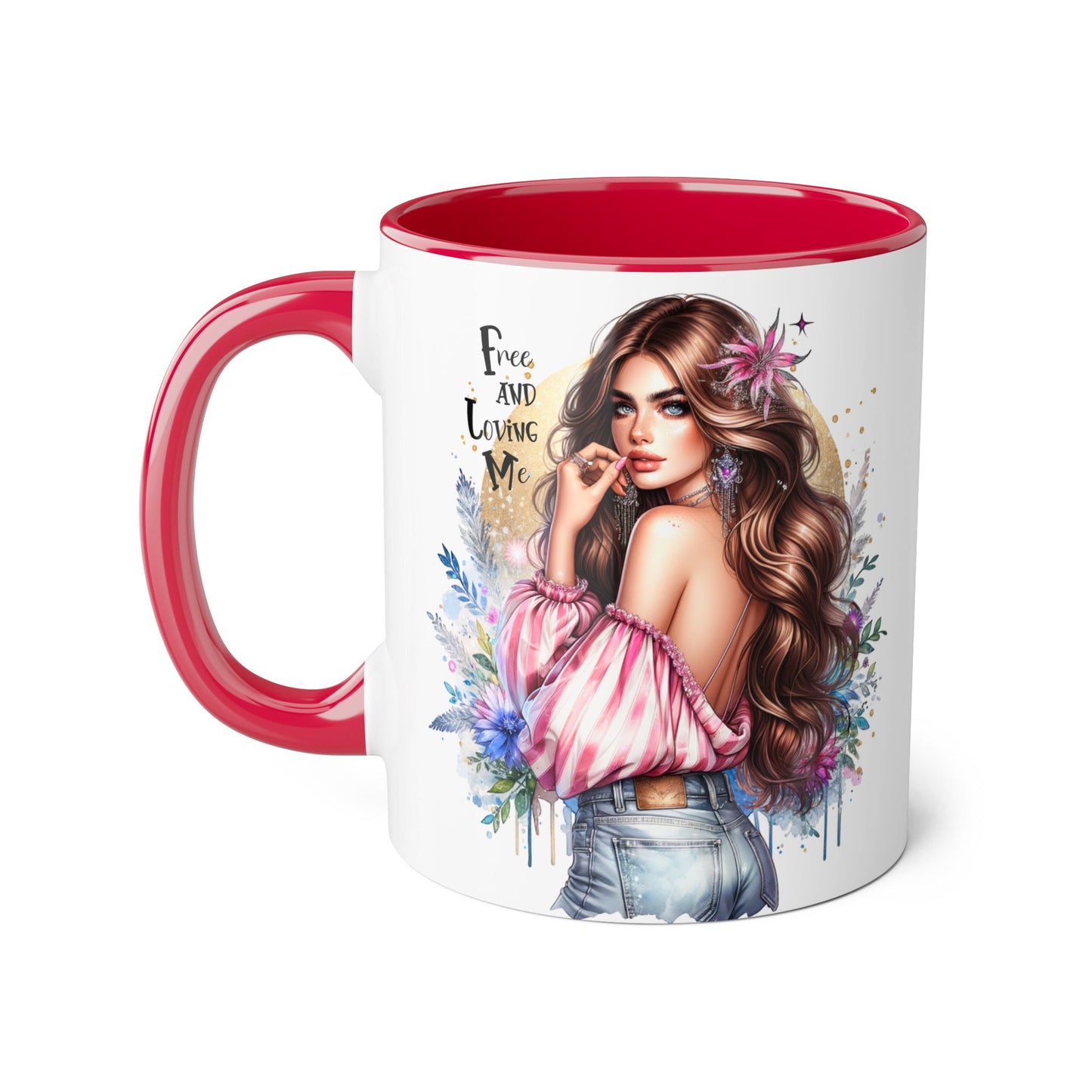 Bohemian Accent Mug, 11oz Coffee Cup for Free-Spirited Souls, Gift for Her, Artful Drinkware, Inspirational Coffee Mug