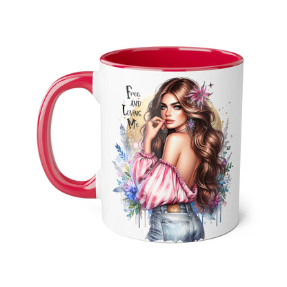 Bohemian Accent Mug, 11oz Coffee Cup for Free-Spirited Souls, Gift for Her, Artful Drinkware, Inspirational Coffee Mug