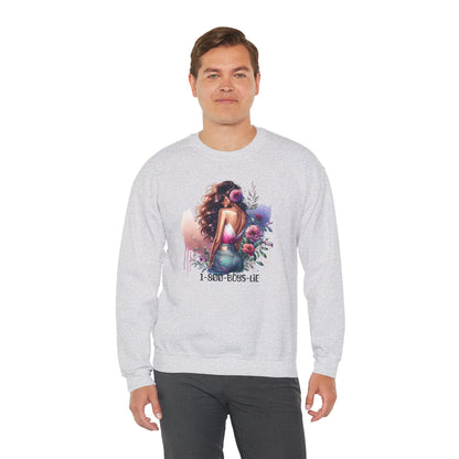 1-800-Boys-Lie Boss Babe Floral Sweatshirt | Unisex Comfortable Crewneck, Trendy Gift for Her, Affirmation Clothing, Cozy Fashion