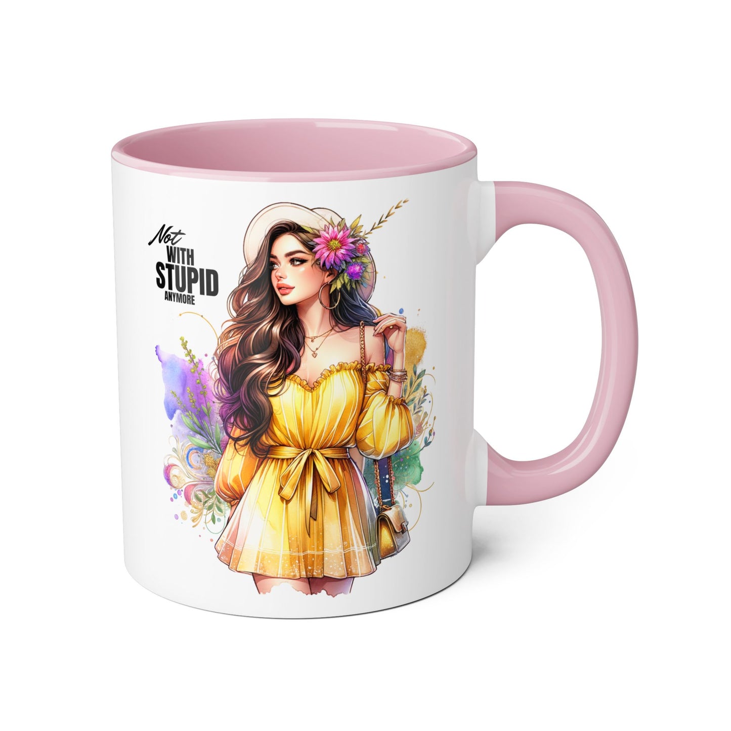Not With Stupid Anymore Humoristic 11oz Accent Mug