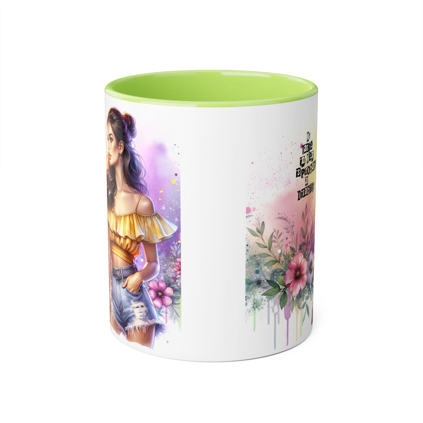 Funny Accent Mug - My Taste in Men is Probably a Disability Humor 11oz Cup