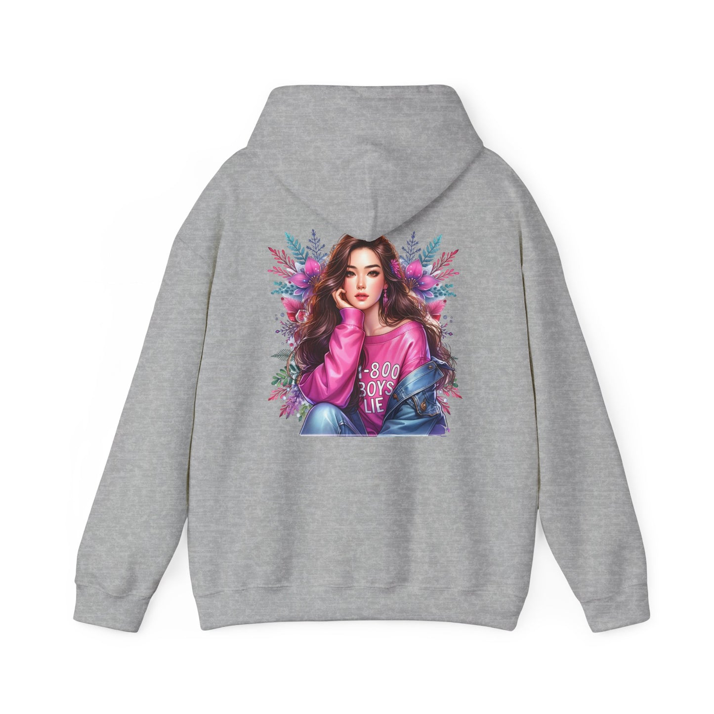 1-800-Boys-Lie Stylish Graphic Hoodie for Trendsetters, Cozy Hooded Sweatshirt, Fashionable Streetwear, Perfect Gift for Her, Everyday Comfort