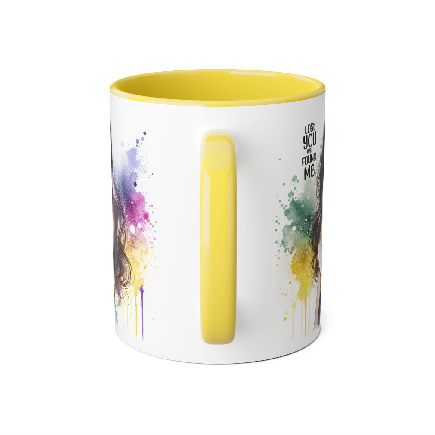 Lost You and Found Me Artistic Accent Mugs | Colorful Watercolor Portraits | Inspirational Coffee Cup | Perfect Gift for Coffee Lovers, Art Enthusiasts, [...]