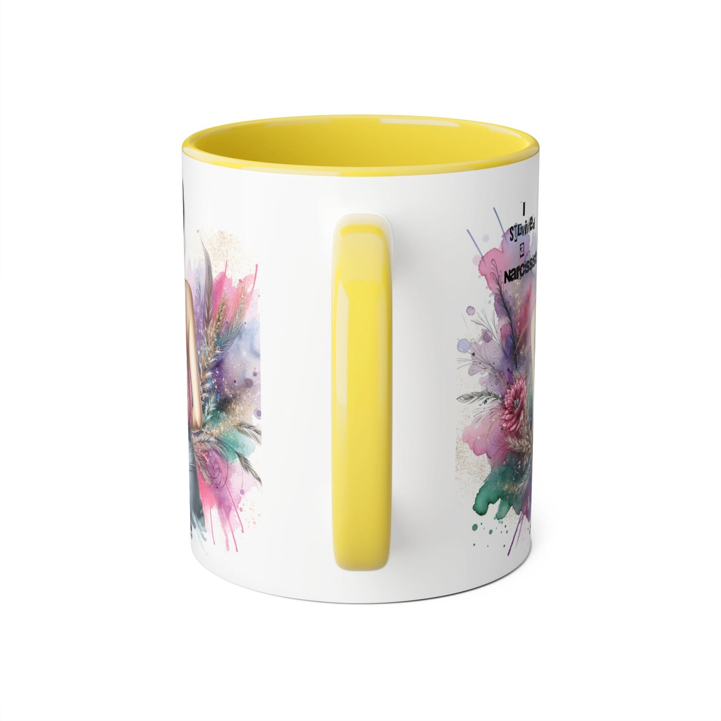 Artistic Narcissist Mug - 11oz Coffee Cup, Unique Gift, Inspirational Quote, Floral Design, Perfect for Friends & Family