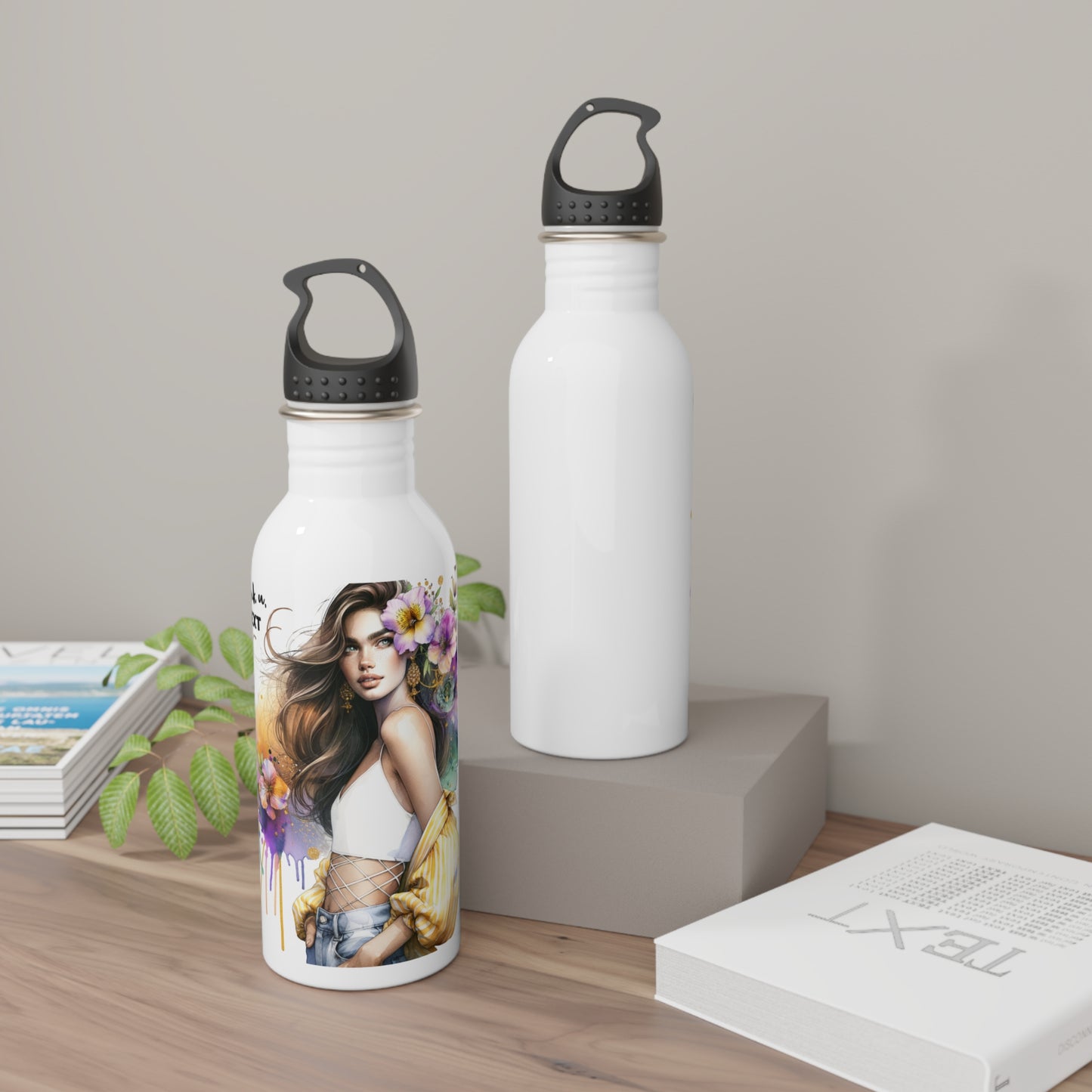 Thank U, Next Stainless Steel Water Bottle - Floral Design, Eco-Friendly Hydration, Gift for Her, Fitness Accessory, Travel Mug, Motivational [...]