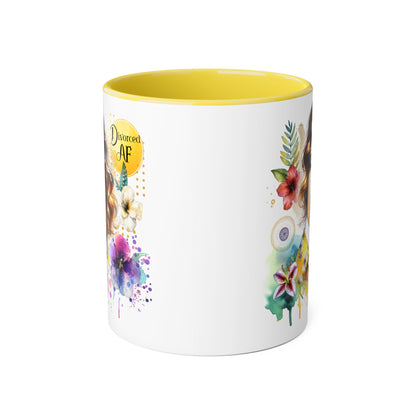 Vibrant Floral Accent Mug for Dreamers, Unique Coffee Cup, Gift for Her, Inspirational Beverage Mug, Boho Style Drinkware