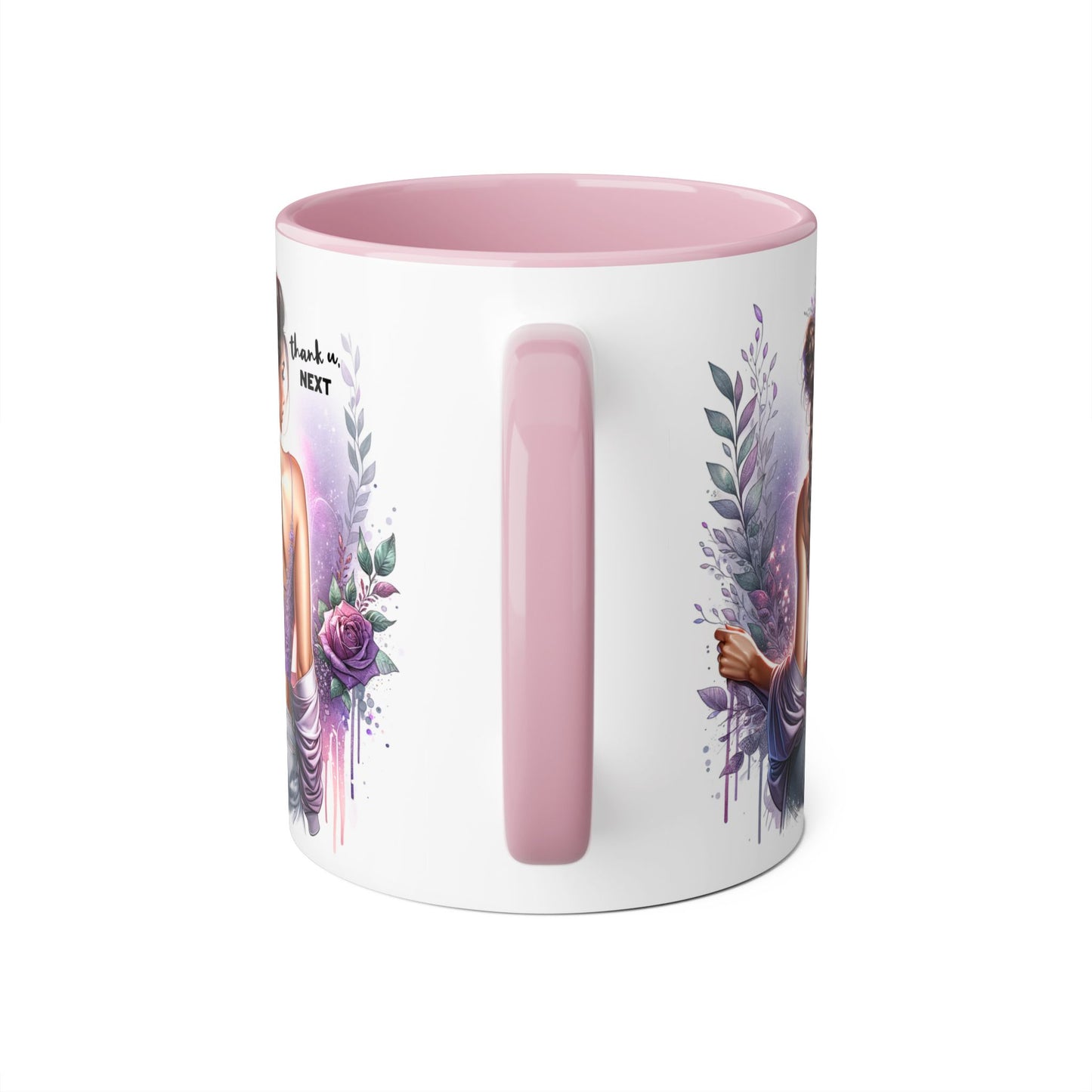 Thank U, Next Accent Mug | Inspirational Coffee Cup, Yoga Gift, Meditation Mug, Unique Home Decor, Self-Care Present