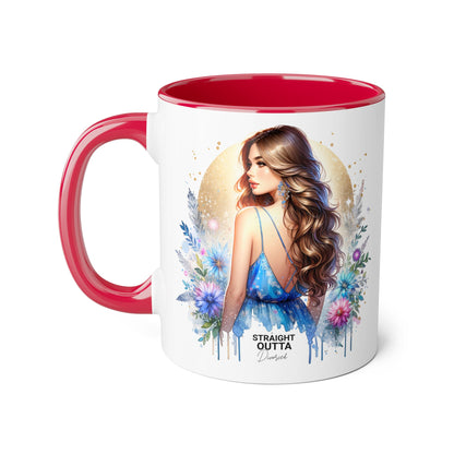Straight Outta Divorced Humoristic Floral Accent Mugs - Unique Gift for Coffee Lovers, Home Decor, Birthday Gift, Art Mug, Personalized Drinkware