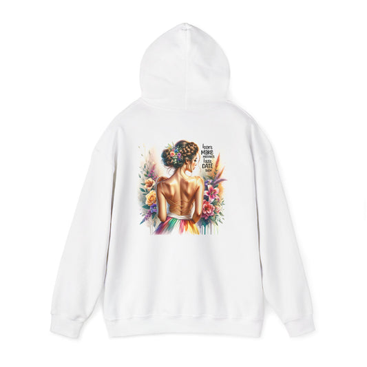 I Don`t Make Mistake, I Just Date Them Vibrant Artistic Hoodie with Inspirational Quote, Unisex Hooded Sweatshirt, Gift for Art Lovers, Cozy Everyday Wear, Fashionable Layering