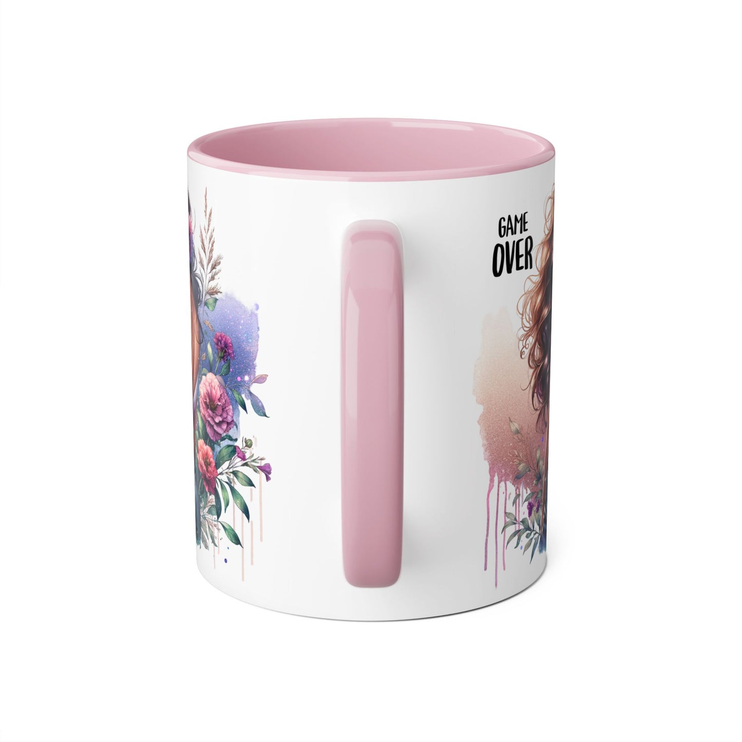 Boho Chic Accent Mug - Perfect Gift for Coffee Lovers, Home Decor, Floral Art, Unique Design, Game Over Theme