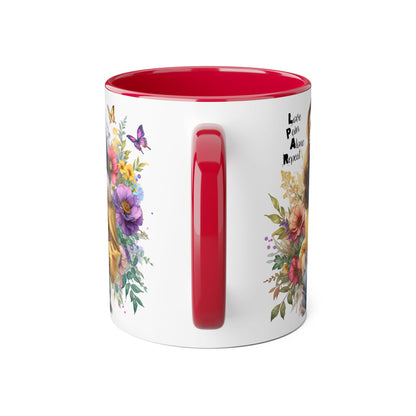 Whimsical Floral Accent Mug, Inspirational Gift for Friends, Nature Lovers, Home Décor, Coffee/Tea Mug, Unique Art