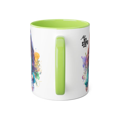 Not With Stupid Anymore Humoristic 11oz Accent Mug This humoristic mug
