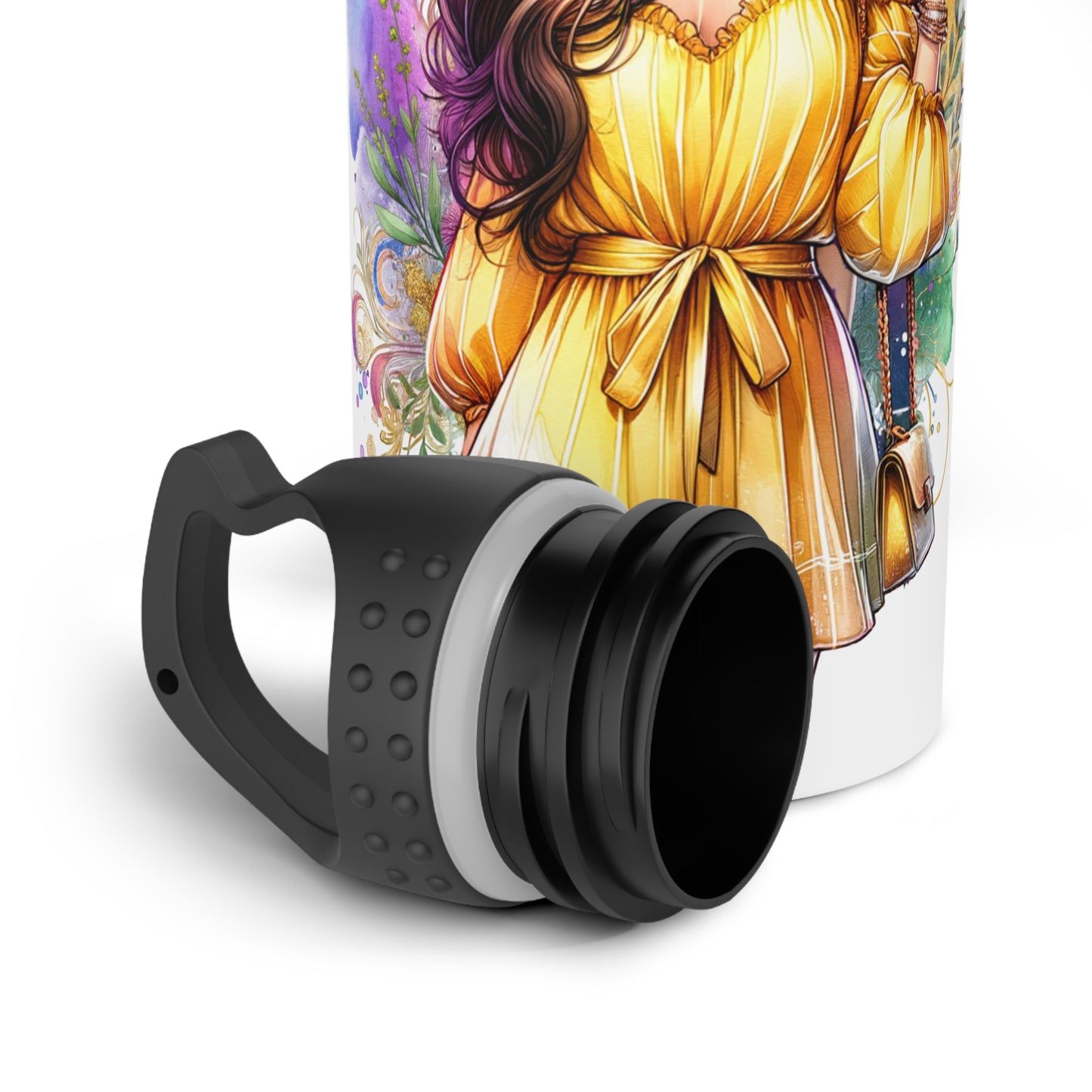 Bohemian Aesthetic Stainless Steel Water Bottle - "I Am My Own Happily Ever After " Design