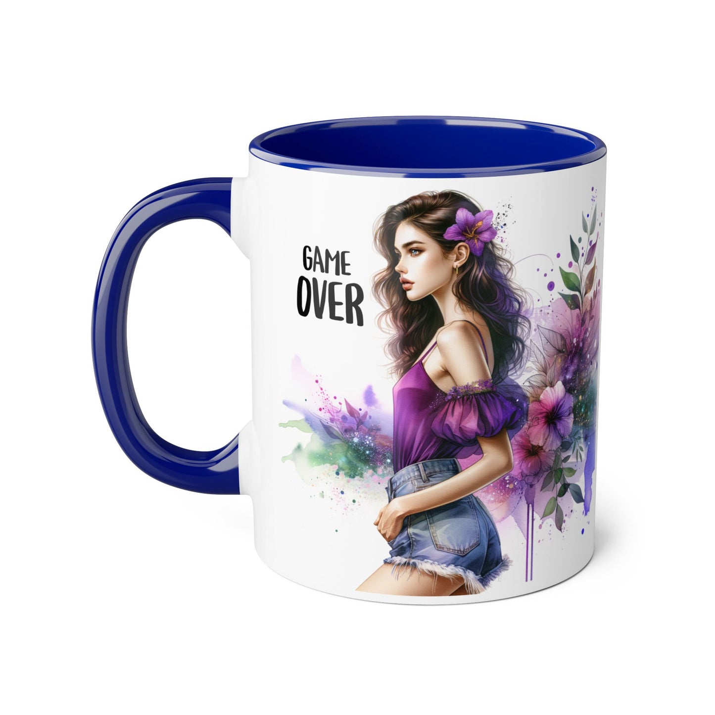 Game Over Accent Mug - Stylish Coffee Cup for Gamers, Unique Gift, Trendy Home Decor, Birthday Present, Cafe Lover's Essential