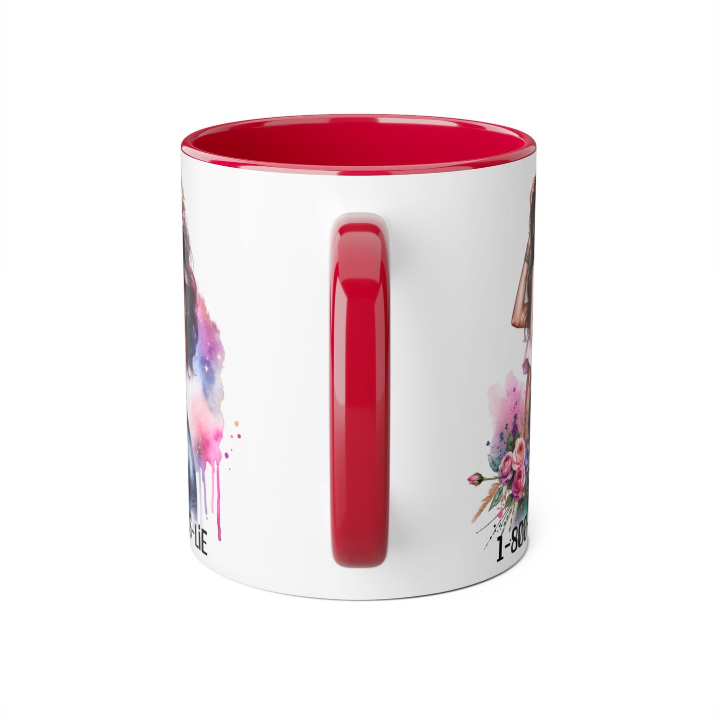 Stylish Accent Mugs, 11oz - Fun Gift for Friends, 1-800-BOYS-LIE, Coffee Lover Present, Unique Mug for Selfies
