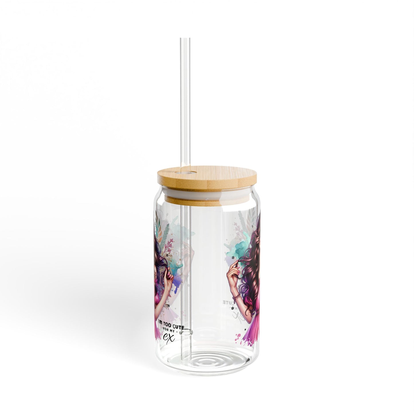 I'm Too Cute For My Ex Whimsical Sipper Glass, Artistic Drinkware, Custom Straw Cup, Eco-Friendly Beverage Container, Summer Vibes, Unique Gift Idea, Party [...]