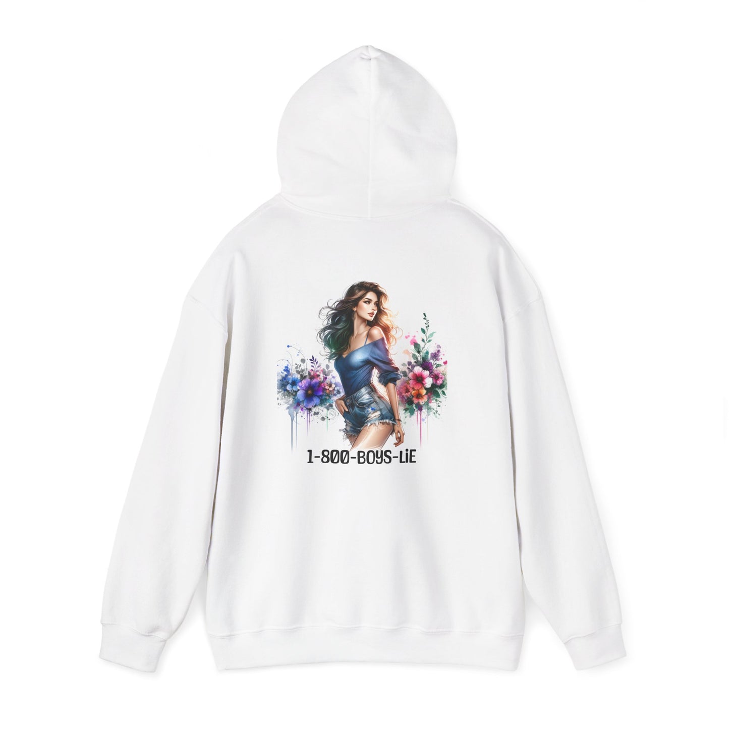 Sassy Floral Unisex Hoodie -1-800-Boys-Lie  - Trendy Streetwear, Casual Style, Perfect for Gifting, Spring Fashion, Cozy Layering