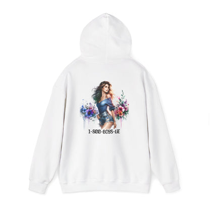 Sassy Floral Unisex Hoodie -1-800-Boys-Lie  - Trendy Streetwear, Casual Style, Perfect for Gifting, Spring Fashion, Cozy Layering