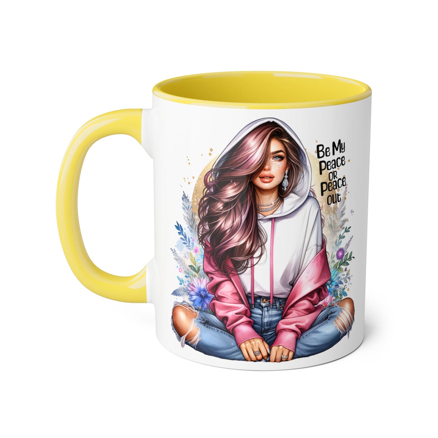 Be My Peace or Peace Out Accent Mug