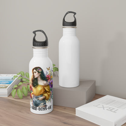 Floral Stainless Steel Water Bottle - 1-800-BOYS-LIE, Eco-Friendly Gift, Perfect for On-the-Go, Cute Water Bottle, Flower Design, [...]