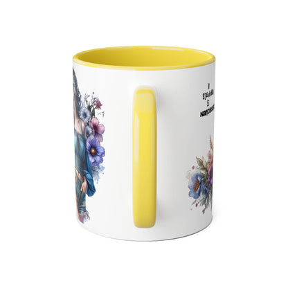 I Survived a Narcissist Accent Mug, Inspirational Coffee Cup, Unique Gift for Survivors, Floral Design, Self-Care Drinkware
