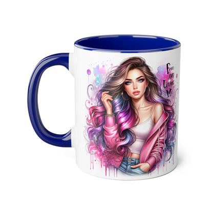 Colorful Motivational Accent Mug - "Free and Loving Me" - Self-Care Gift, Inspirational Drinkware, Artistic Coffee Cup, Unique Present, [...]