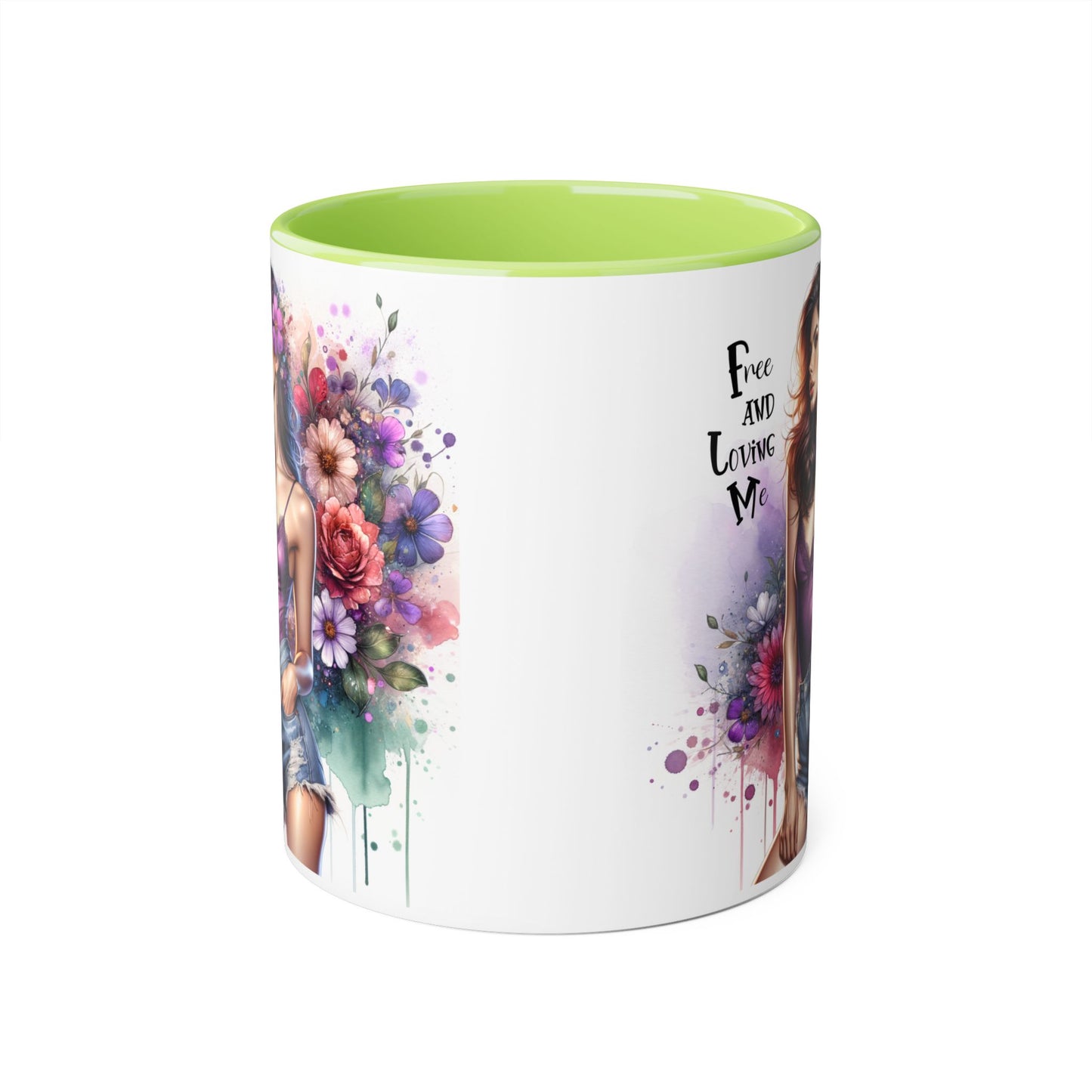 Free and Loving Me Bohemian Accent Mug, Floral Coffee Cup, Inspirational Gift for Her, Free and Loving Me Design, Unique Home Decor, Birthday, Special [...]