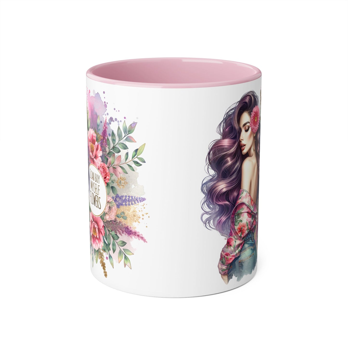 I Can Buy Myself Flowers Floral Inspiration Mug, Unique Gift for Her, Coffee Cup, Self-Care Item, Beautiful Floral Design