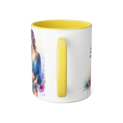 Chic Floral Accent Mug | I Can Buy My Own Flowers | Gift for Her, Coffee Cup, Art Mug, Inspirational Drinkware, Stylish Tea Mug