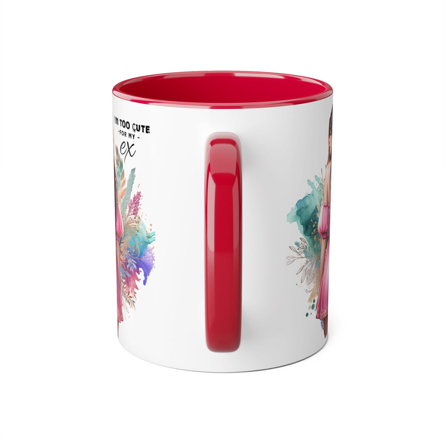 I'm Too Cute For My Ex Accent Mug featuring Cute Design for Sip and Style Lovers, Gift for Friends, Home Decor, Coffee Lovers, Tea Enthusiasts