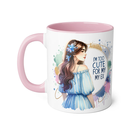 Cute Ex-Quote Accent Mug, Funny Gift for Best Friend, Coffee Lover, Unique kitchen Decor, Cute Quote Mug