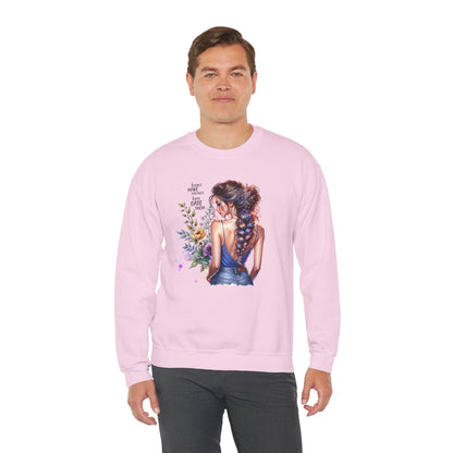 I Don`t  Make Mistakes, I Just Date Them Floral Illustration Crewneck Sweatshirt, Cozy Gift for Her, Casual Fashion, Spring Wardrobe Essential, Art Lover Apparel