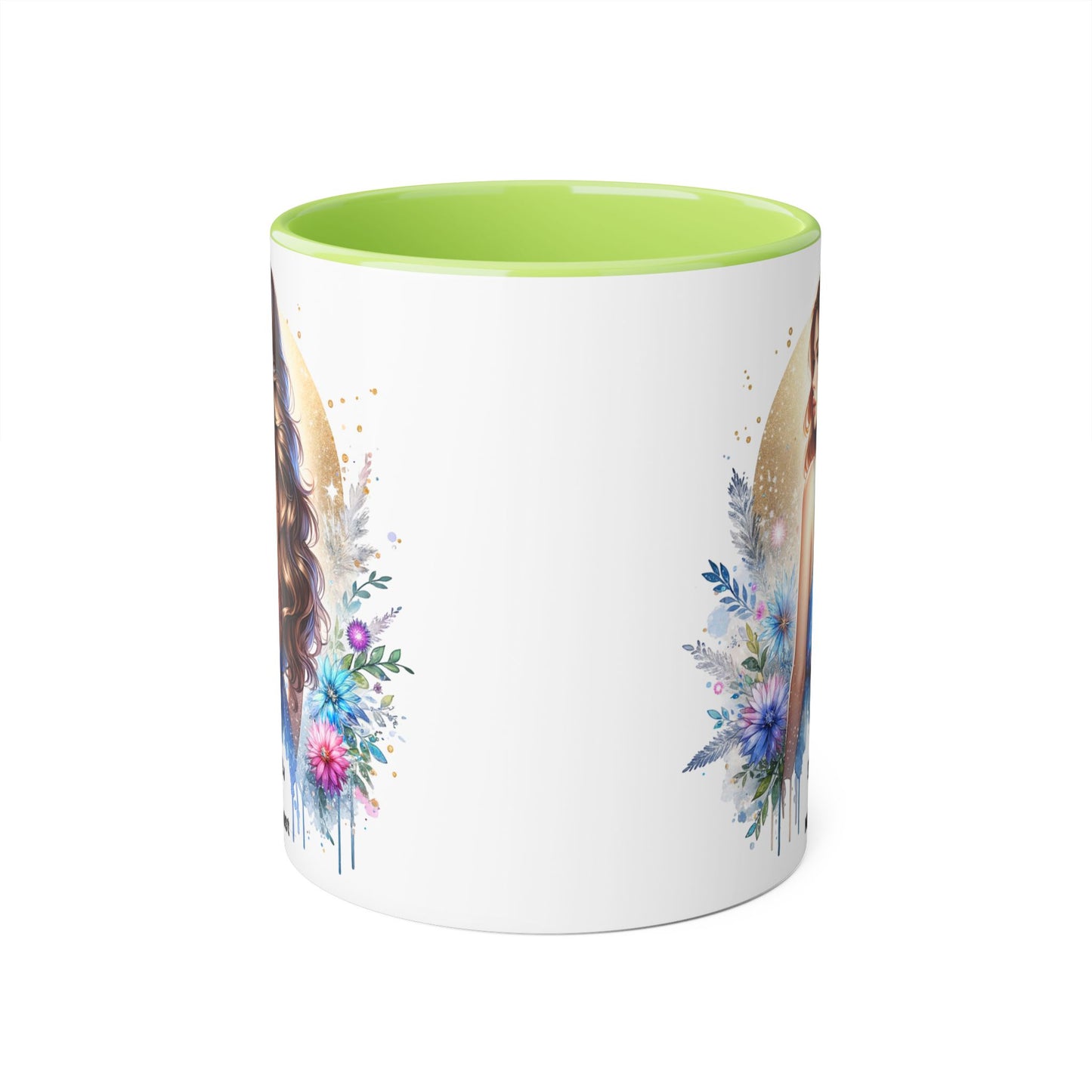 Floral Accent Mugs, 11oz - Beautiful Gift for Coffee Lovers, Perfect for Birthdays, Mother’s Day, or Just Because