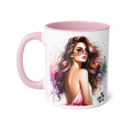 It's Not Me, It's You Humoristic Chic Abstract Accent Mug, Vibrant Coffee Cup, Trendy Gift for Her, Colorful Art Mug, Fashionista Drinkware