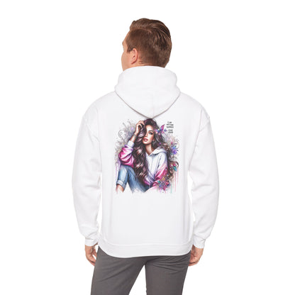I Am My Own Happily Ever After Artistic Floral Hoodie for Creative Souls