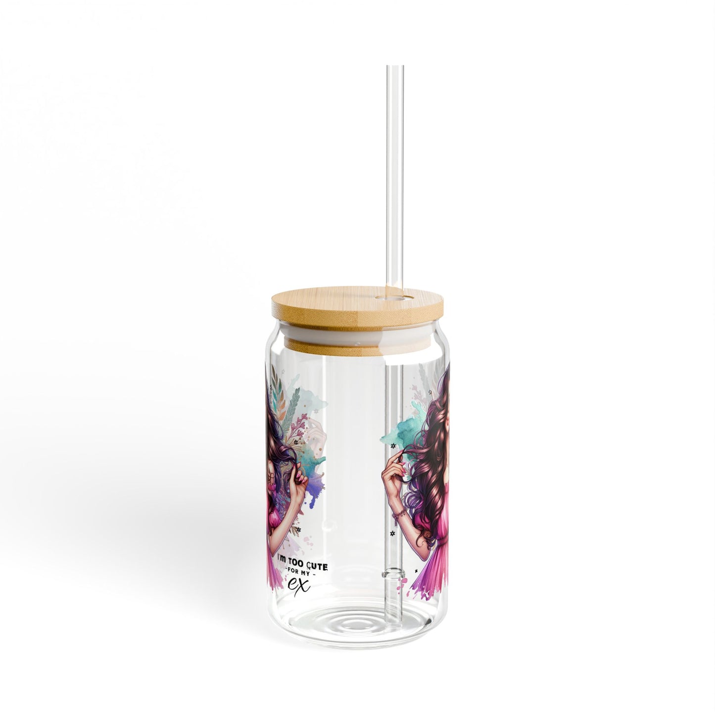 I'm Too Cute For My Ex Whimsical Sipper Glass, Artistic Drinkware, Custom Straw Cup, Eco-Friendly Beverage Container, Summer Vibes, Unique Gift Idea, Party [...]