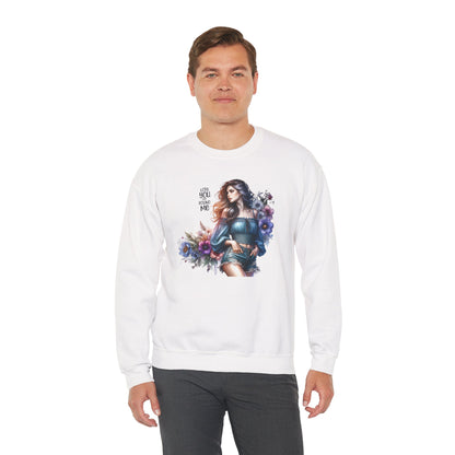 Lost You And Found Me Whimsical Floral Crewneck Sweatshirt | 'Until You Came to Me' Quote | Cozy Gift for Her, Floral Sweatshirt, Relaxed Style, Casual Wear