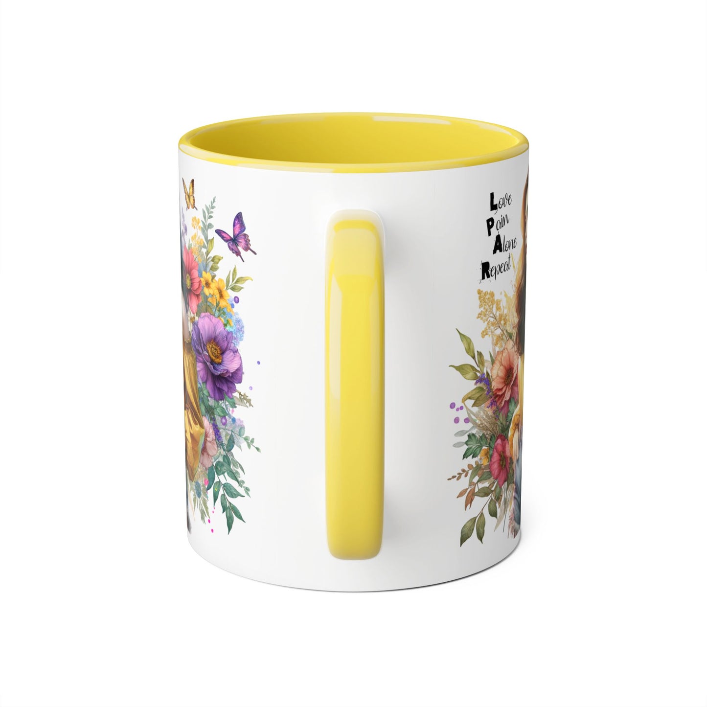 Whimsical Floral Accent Mug, Inspirational Gift for Friends, Nature Lovers, Home Décor, Coffee/Tea Mug, Unique Art