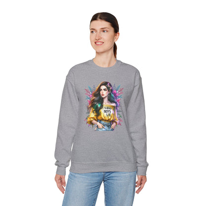 1-800-Boys-Lie Colorful Graphic Crewneck Sweatshirt - 'Boys Lie' Design, Unisex Sweatshirt, Trendy Gift, Casual Wear, Comfortable Outfit