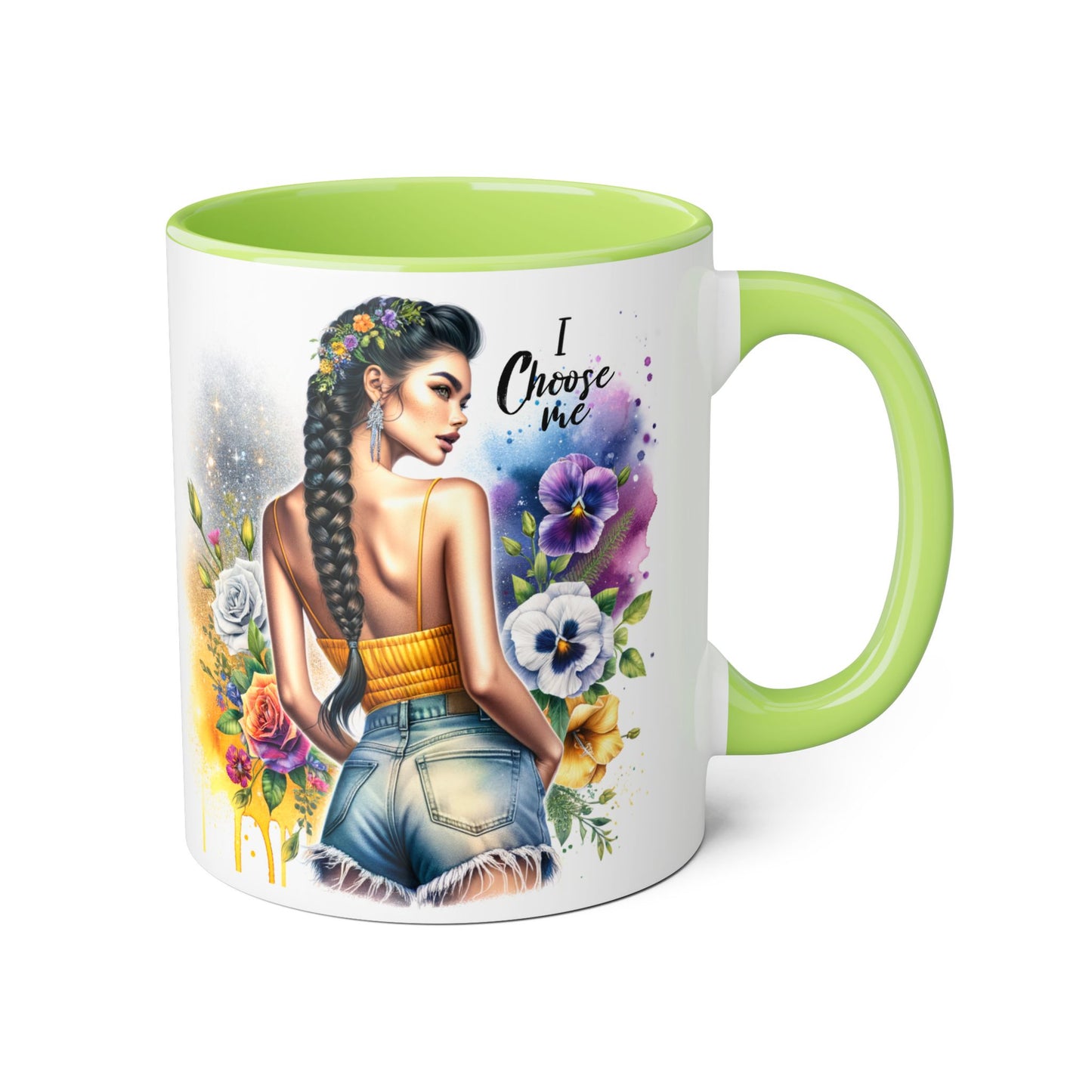 I Choose Me Empowering Accent Mugs, Coffee Cup for Self-Love, Inspirational Drinkware, Gifts for Her, Motivational Home Decor