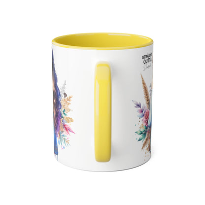 Straight Outta Divorced Humoristic Artistic Accent Mug -  Inspiring Gift for Her, Coffee Tea Cup, Home & Kitchen Decor, Personalized Unique Gift