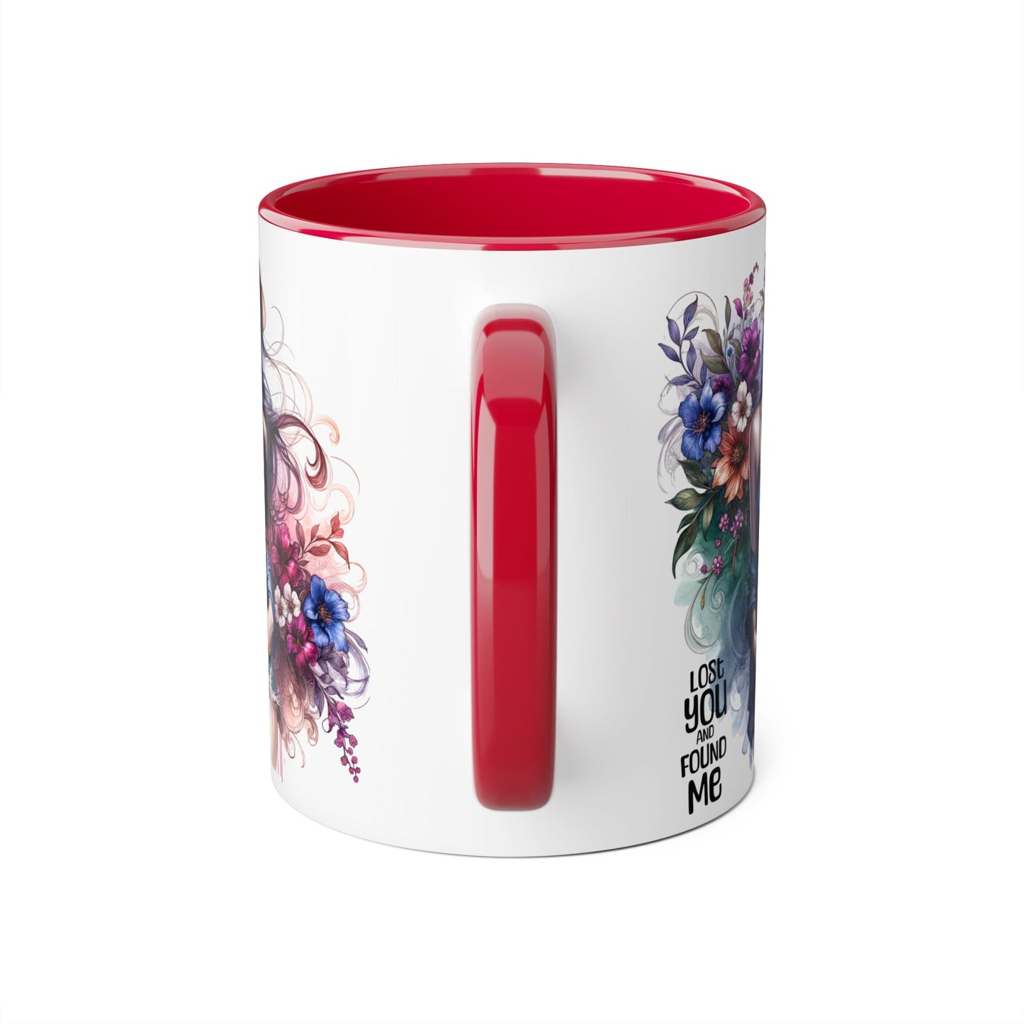 Floral Art Accent Mug - Lose You, Found Me | Unique Gift for Her, Coffee Lover, Tea Enthusiast, Birthday, Housewarming