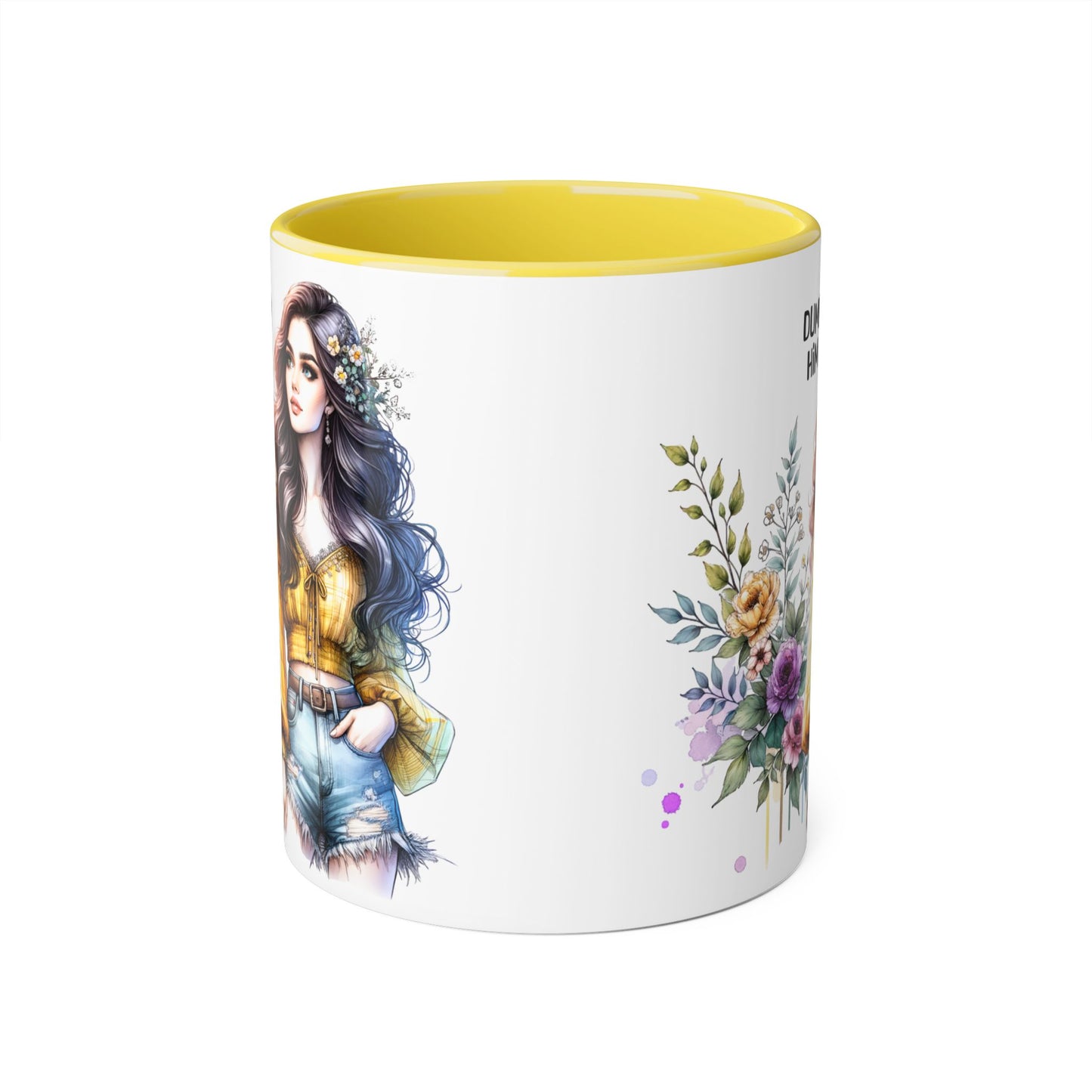 Stylish Floral Accent Mug for Empowering Drinks – Perfect Gift for Friends, Self-Care, Birthdays, Celebrations