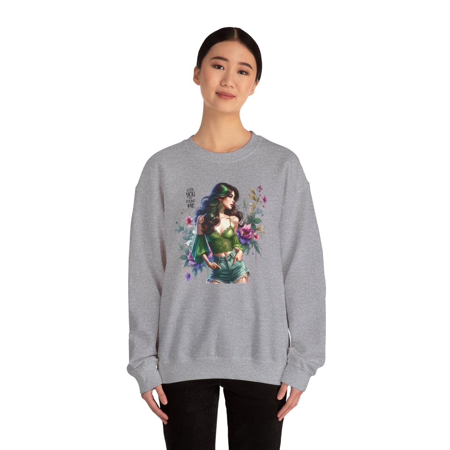 Lost You And Found Me Bohemian Floral Sweatshirt: Perfect for Cozy Days, Gift for Her, Casual Wear, Spring Fashion, Friendship Gift