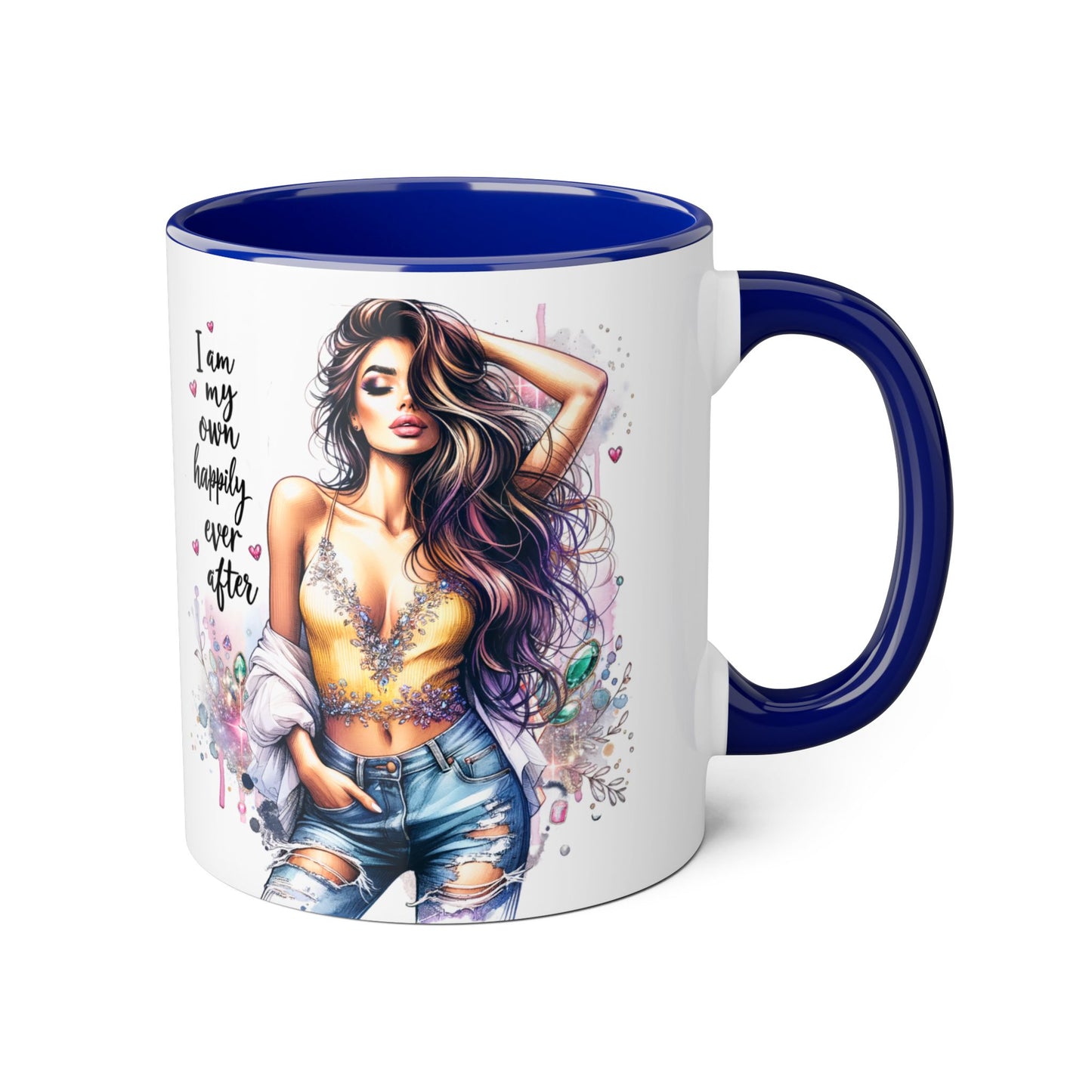 Inspirational Accent Mug - "I Am My Own Happily Ever After" 11oz Coffee Cup