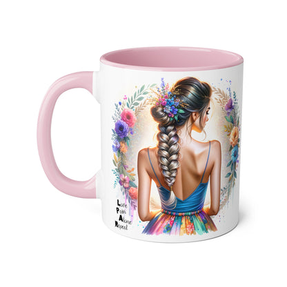 Artistic Accent Mug, Floral Coffee Cup, Unique Gifts for Her, Inspirational Drinkware, Love Yourself Mugs, Boho Style