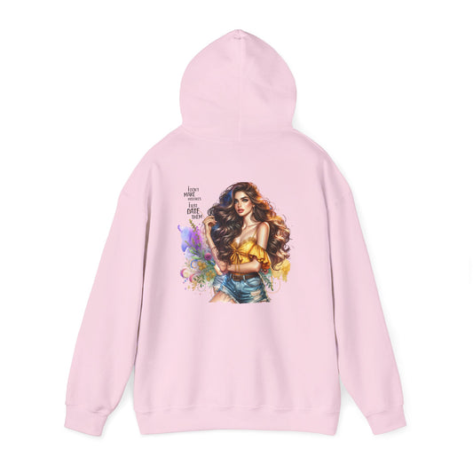 I Don`t  Make Mistakes, I Just Date Them Colorful Artistic Hooded Sweatshirt with Inspirational Quote, Cozy Unisex Pullover, Streetwear Fashion, Unique Gift Idea, Art Lover Apparel
