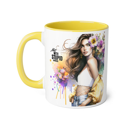 Mug - Not With Stupid Anymore Humoristic 11oz Accent Mug