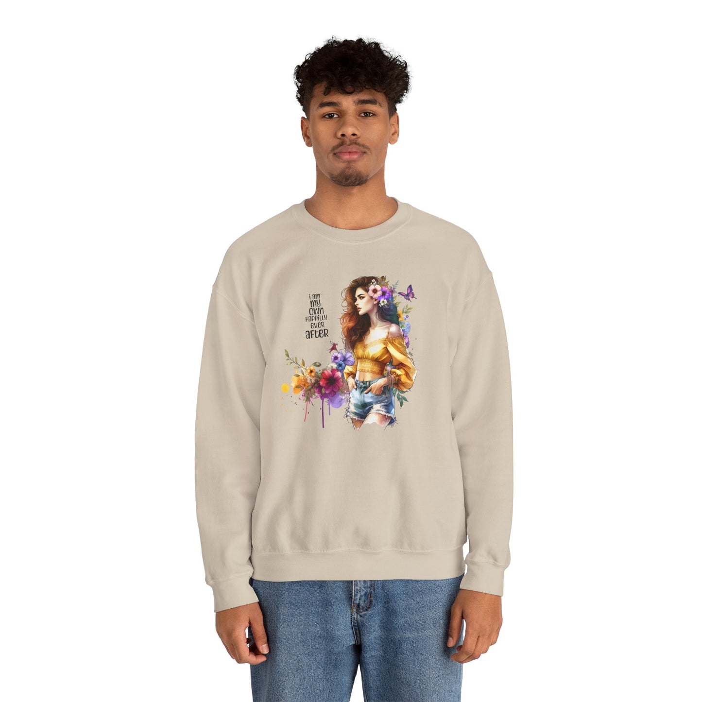 I Am My Own Happily Ever After  Artistic Unisex Heavy Blend™ Crewneck Sweatshirt - Perfect Gift for Artists, Creative Souls, Birthdays, Casual Wear, Art Lovers